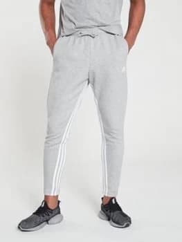 adidas Inside Leg 3 Stripe Pants - Medium Grey Heather, Size 2XL, Men