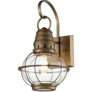 Elstead Kichler Bridgepoint Outdoor Wall Lantern Natural Brass, IP44