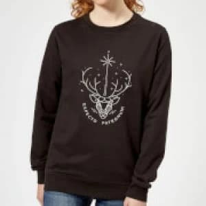 Harry Potter Expecto Patronum Womens Sweatshirt - Black