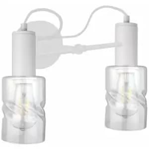 Keter Inger Wall Lamp White, 25cm, 2x E27