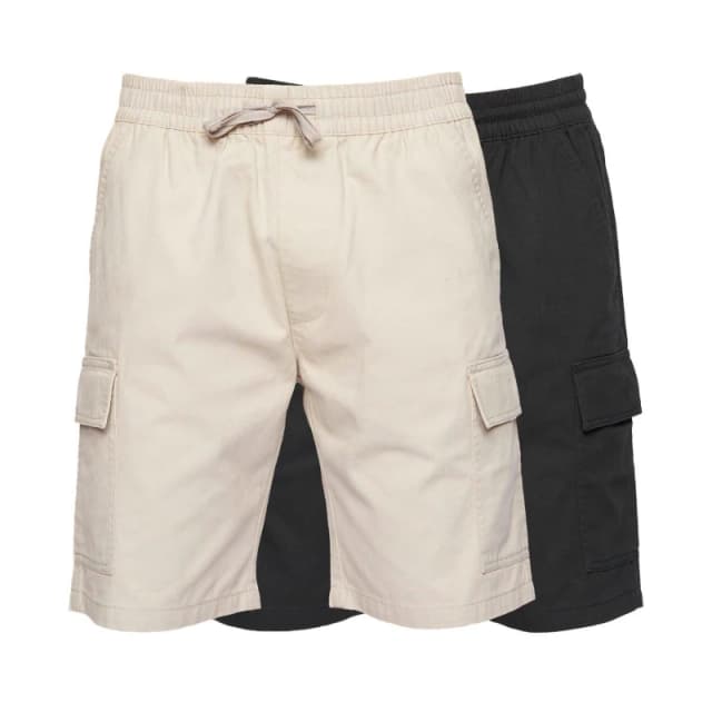 Crosshatch 2 Pack of Kathos Cargo Shorts Fleece Shorts S Multi 31588999350