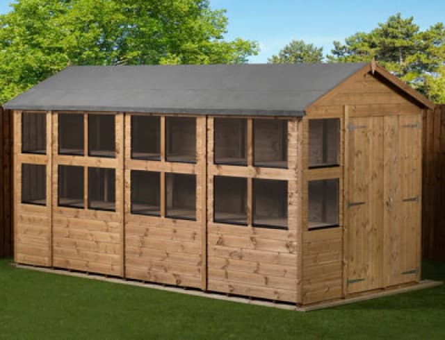 Empire Sheds Empire Apex Potting Shed 6X14 Double Door
