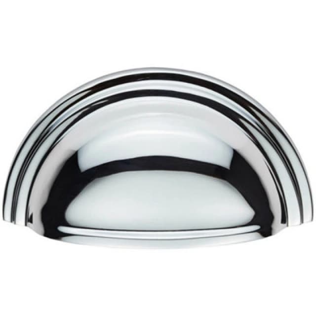 Loops Victorian Cup Pull Handle Polished Chrome 92 x 46mm 76mm Fixing Centres Multi unisex