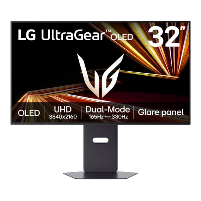 LG UltraGear GX8 32GX850A-B 32 OLED Dual Hz 4K Ultra HD 165Hz Full HD 330Hz 0.03ms Gaming Monitor 32GX850A-B.AEK Black