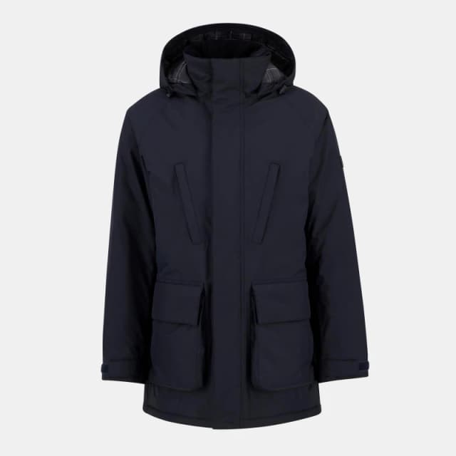 Barbour International Mens Willett Waterproof Hooded Long Sleeve Rain Anorak Dark Navy male 2XL