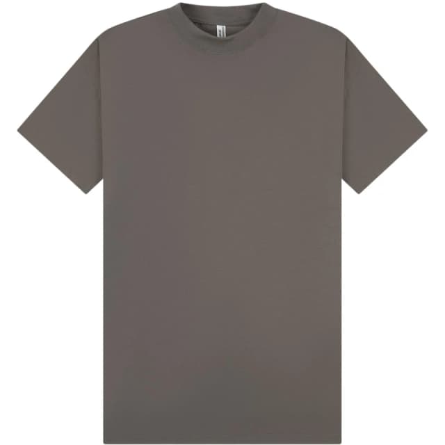 Casual Classics Mens Combed Ringspun Cotton Extended Neckline Tall Oversized T-Shirt in Charcoal Size: Small Charcoal Male S