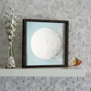 KZM567 Brown Mint White Grey Decorative Framed MDF Painting