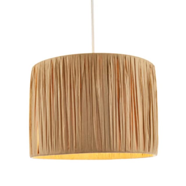 Happy Homewares Classic And Vintage Brown Folded And Tapered Paper Pendant Lamp Shade