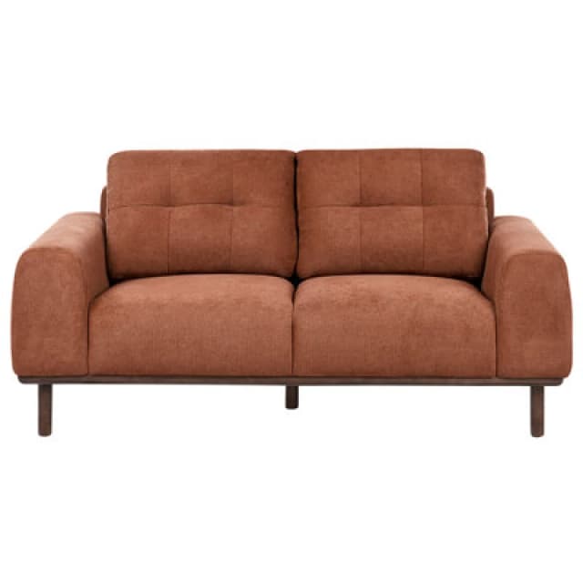 Beliani Sofa 2 Seater Laurila Fabric Golden Brown