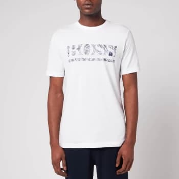 Hugo Boss Athleisure Tee 1 Large Logo T-Shirt White Size 3XL Men