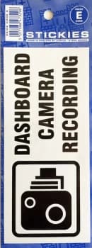 Outdoor Vinyl Sticker Blue Dashboard Camera Recording CASTLE PROMOTIONS V590