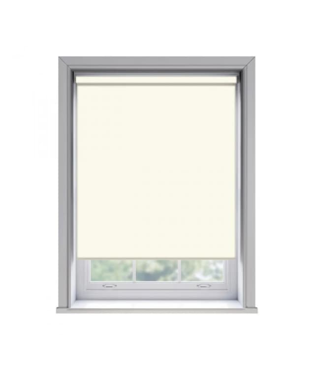 New Edge Blinds No Drill Cream Thermal Blackout Roller Blind 170cm Drop Size: 125cm Cream Unisex 125 cm