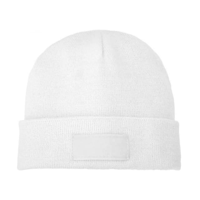 Bullet Mens Boreas Beanie With Patch in White White Male One Size