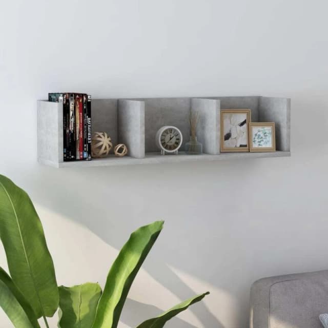VIDAXL Vidaxl - cd Wall Shelf Concrete Grey 75x18x18cm Engineered Wood 8719883817248