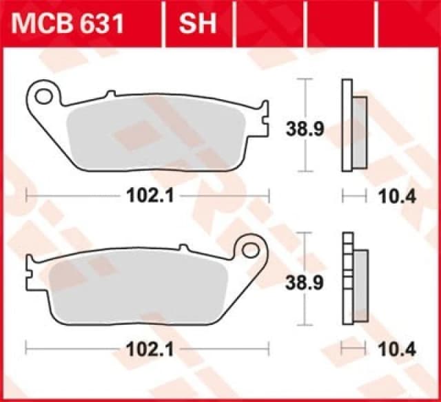 TRW Lucas Brake lining MCB631