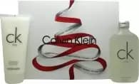 Calvin Klein CK One Gift Set 200ml Eau de Toilette + 200ml Body Lotion - Christmas Edition