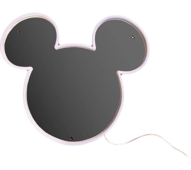 YELLOWPOP Disney Mickey Mouse LED Wall Lamp Mirror - White & Silver 5060813391905