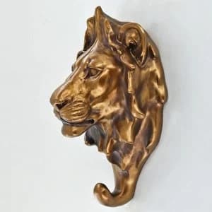 BE Lion Wall Coat Hook H21cm