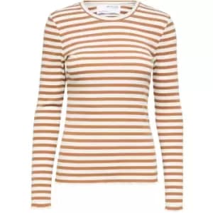 Selected Femme Anna Long Sleeve T-Shirt - Brown
