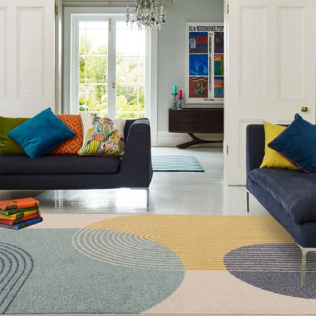SO'HOME Retro Flatweave Rug blue 120X170CM;160X230CM;200X290CM