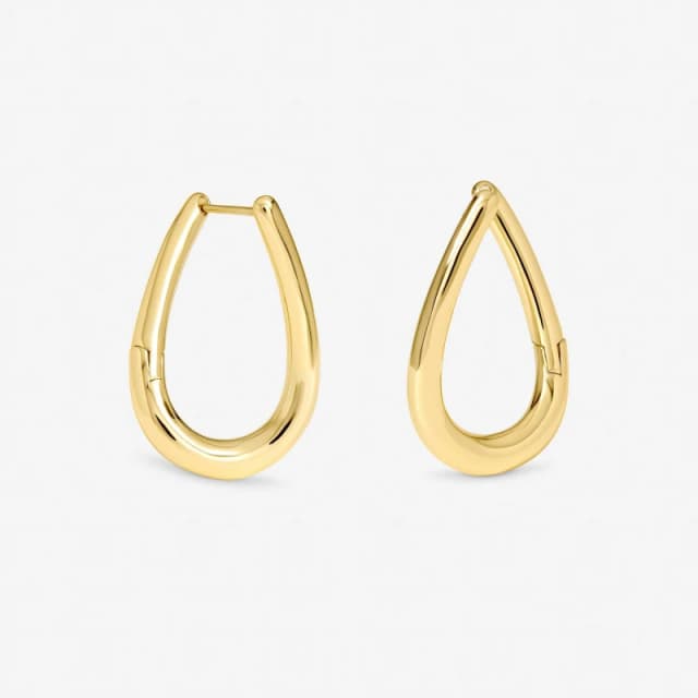 Jon Richard Womens Gold Plated Twist Hoop Earrings Gold Female One Size