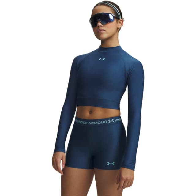 Under Armour UA HG Crop Mock LS Ld63 Wham Blue female 10 (S)