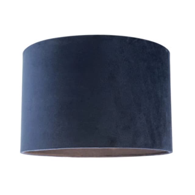 Happy Homewares Soft Velvet Midnight Blue Fabric Round Lamp Shade For Table Or Pendant