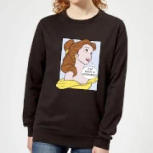 Disney Beauty And The Beast Princess Pop Art Belle Womens Sweatshirt - Black