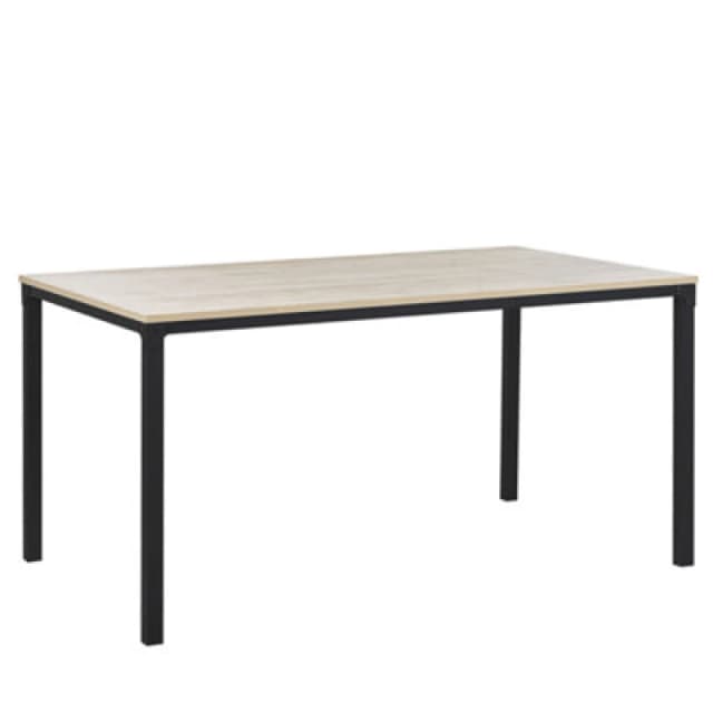 Beliani Dining Table Hockley Light Brown 150 Cm 90 Cm