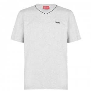 Slazenger V Neck T Shirt Mens - Grey Marl