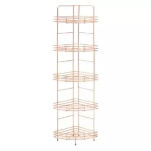 Premier Housewares Corner Storage Rack Copper Finish 5 Tiers - Copper