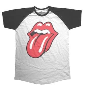 The Rolling Stones - Classic Tongue Unisex X-Large T-Shirt - Black,White