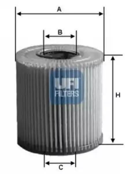 UFI 25.040.00 Oil Filter Oil Cartridge
