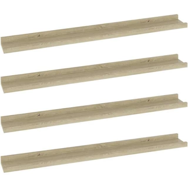 VIDAXL Wall Shelves 4 pcs Sonoma Oak 80x9x3cm Vidaxl 8720286417874