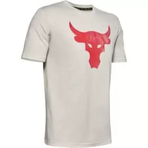 Under Armour Project Rock Brahma Bull T Shirt Mens - White