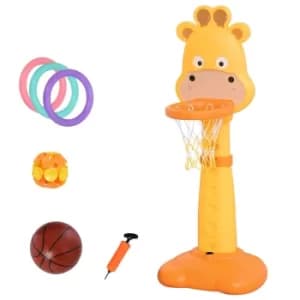 Homcom Giraffe 5 Piece Shoot and Score Game Stand, Yellow