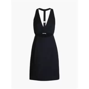 Calvin Klein Jeans Open Back Strap Utility Dress - Black