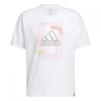 adidas Love Unites Graphic T-Shirt (Gender Neutral) Unise - White