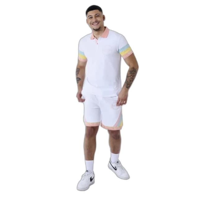 Project X Paris Polo shirt with colored stripe Project X Paris Blanc Male S