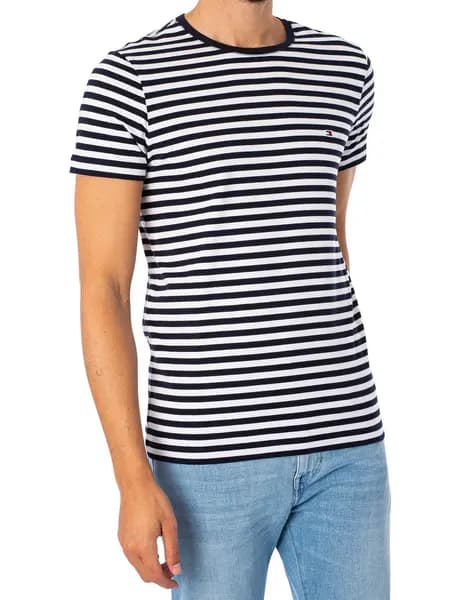 Tommy Hilfiger Stretch Extra Slim Fit T-Shirt Desert Sky/White L