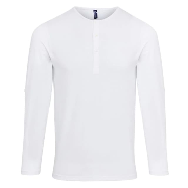 Premier Premier Men Long John Roll Sleeve Tee in White Size: X-Small White XS Male 5059000182495