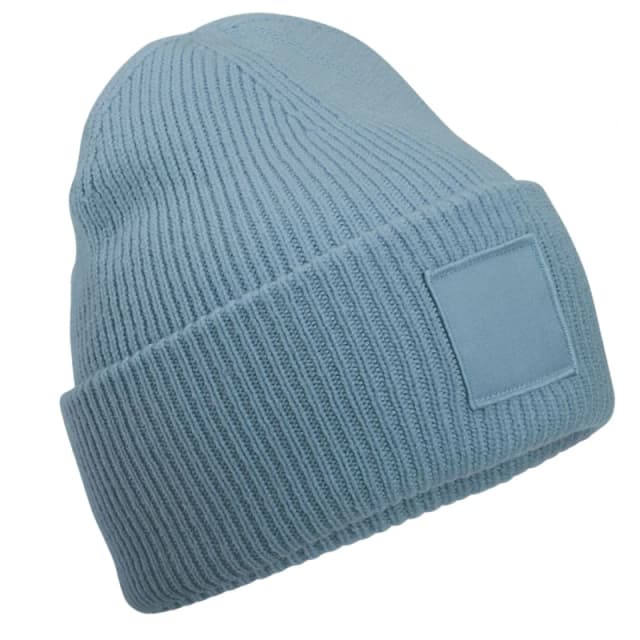 Beechfield Beechfield Men Tonal Patch Beanie in Duck Egg Blue Duck Egg Blue One Size Male 5063652545317