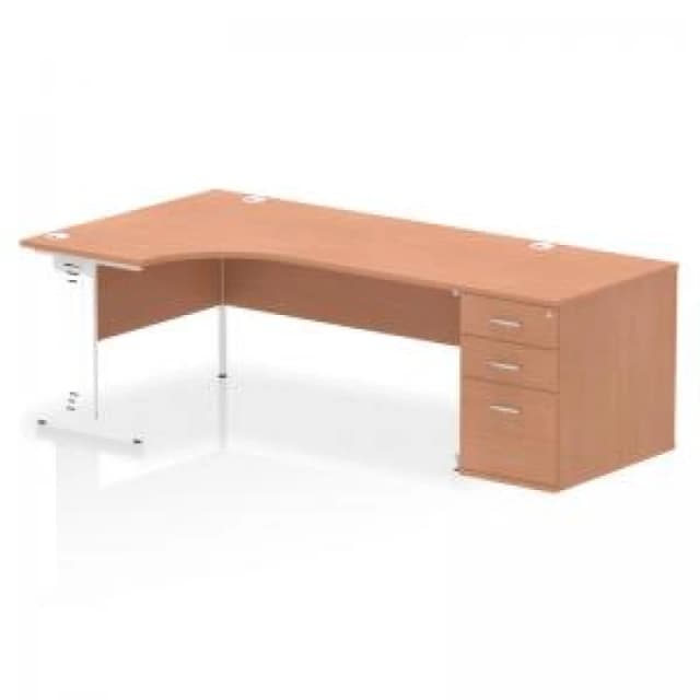 Dynamic Office Solutions Impulse 1800mm Cable Managed Left Crescent Desk Workstation I004113
