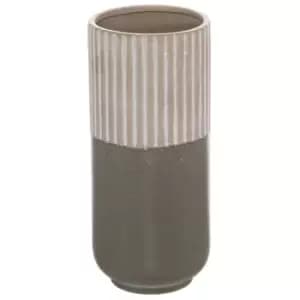 Mason Collection Grey Ceramic Tall Straight Vase
