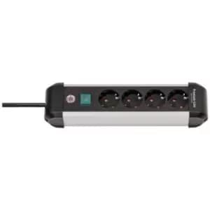 Brennenstuhl 1391030400 Power strip (+ switch) Silver-black PG connector
