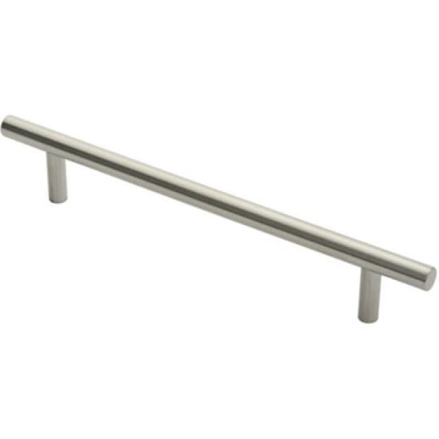 Loops 19mm Straight T Bar Pull Handle 300mm Fixing Centres Satin Stainless Steel Metallics unisex
