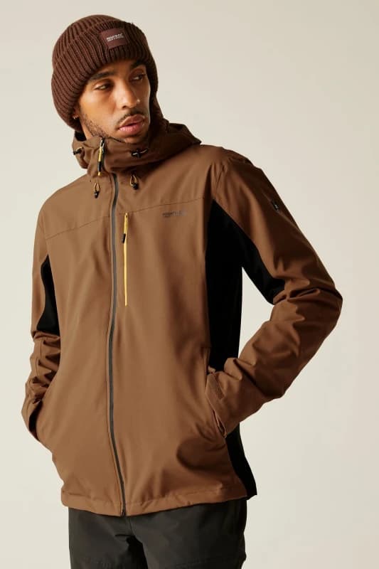Regatta Regatta Men 'Birchdale' Waterproof Shell Jacket in Brown Size: 3X-Large Brown XXXL Male 5063516131236