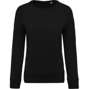 Kariban Womens/Ladies Organic Raglan Sweatshirt (XL) (Black)