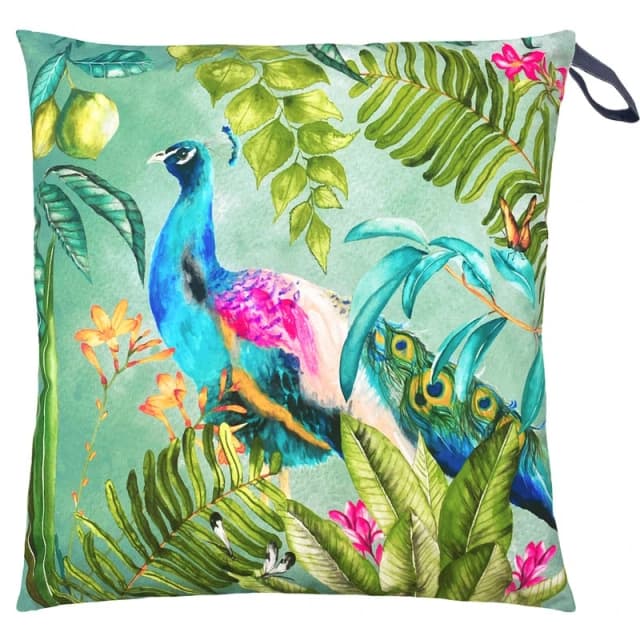 Peacock Large 70cm Outdoor Floor Cushion Seafoam, Seafoam / 70 x 70cm / Cover Only