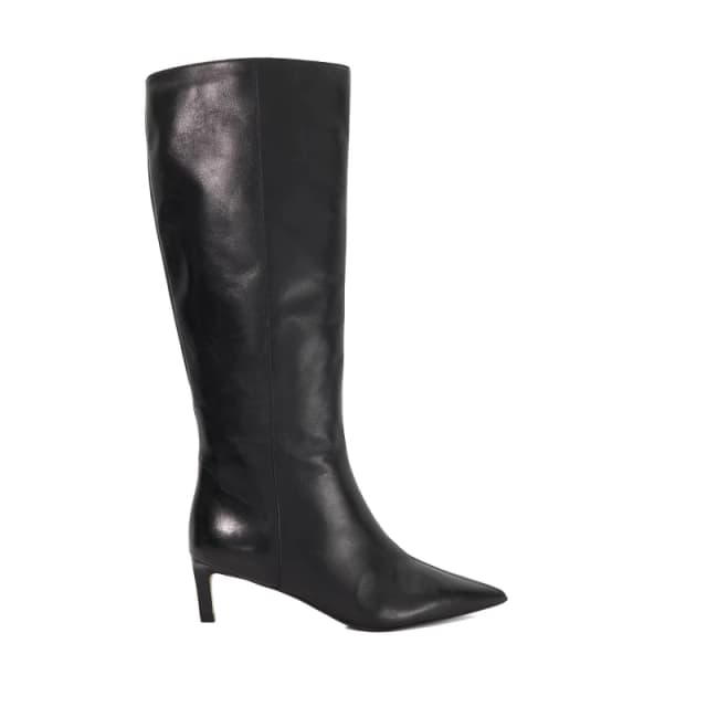 Dune London Womens 'Smoothly' Leather Knee High Boots in Black Size: 5 Black Female 5